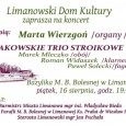 16.08. - zapraszamy na Koncert Muzyki Organowej i Kameralnej w Bazylice Limanowskiej